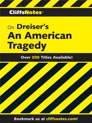 cover image of CliffsNotes on Dreiser's an American Tragedy